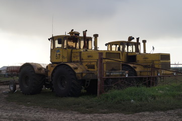 old farm tractor
