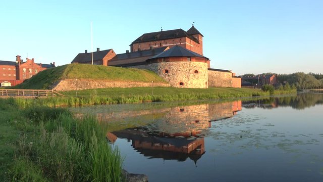The ancient fortress of the city of Hameenlinna on a Sunny July morning. Finland