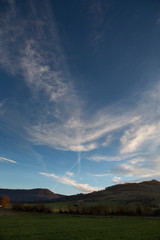 Wolken im Licht des Sonnenuntergangs