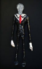 young man in leather jacket - slender man