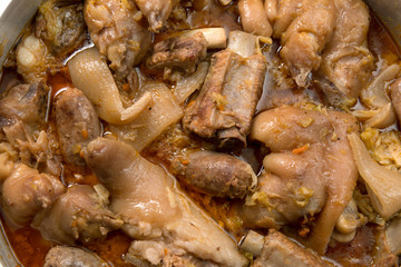 Cassoeula cassola pork meat in a casserole
