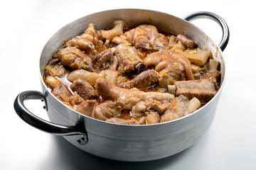 Cassoeula cassola pork meat in a casserole