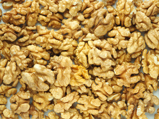 Walnuts as a background and texture