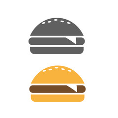 Burger icon vector. Fast food icon. Burger vector silhouette