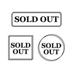 Sold out stamps grunge. Sold out badge