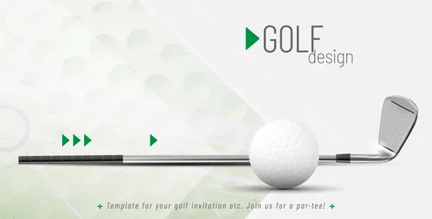 Foto op Canvas Template for your golf design with sample text © Jaroslav Machacek
