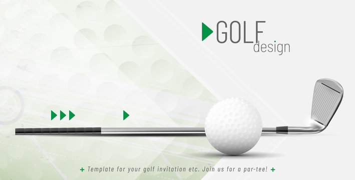 Template for your golf design with sample text