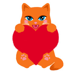 Romantic, cute kitten