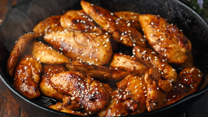 Teriyaki chicken breast mini fillets with sweat chilli dip sauce