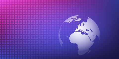 Earth Globe Design - Global Business, Technology, Globalisation Concept, Vector Template 