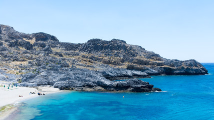 Crete. Sea bay of volcanic origin