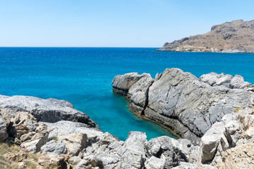 Crete. Sea bay of volcanic origin