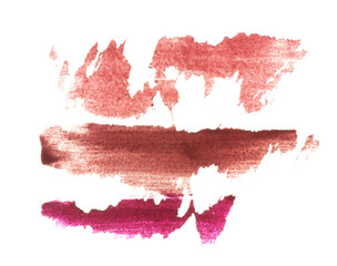 Makeup smears of lip gloss