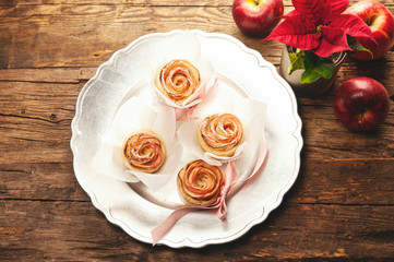 Apfelrosen Cupcakes