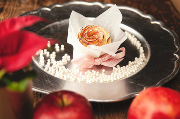 Apfelrosen Cupcakes