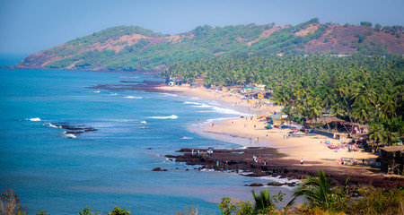 Anjuna Beach in North Goa - obrazy, fototapety, plakaty