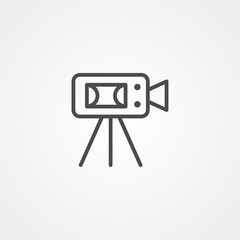 Video camera vector icon sign symbol