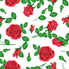 Valentines day background with roses for decoration