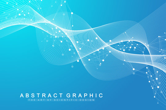 Structure molecule and communication. Dna, atom, neurons. Scientific molecule background for medicine, science technology chemistry. Vector illustration.