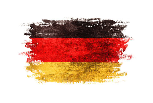 Flag Of Germany With Old Texture.