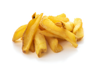 potato fry on white isolated background