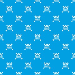 Pirate bone pattern vector seamless blue repeat for any use