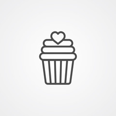 Muffin vector icon sign symbol