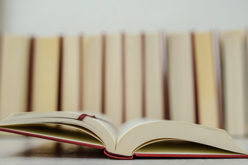 Composition with books on the table
