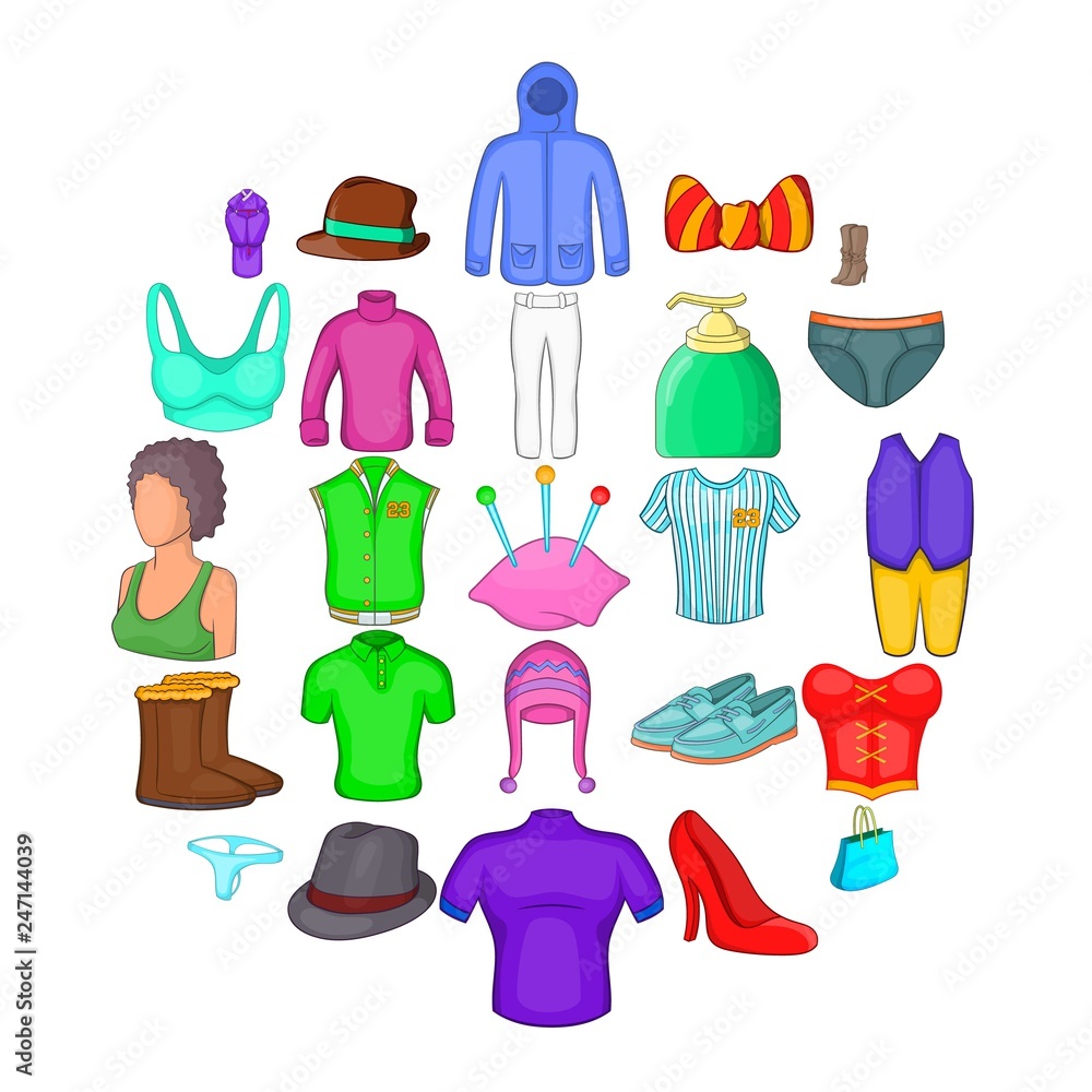 Poster mod icons set. cartoon set of 25 mod vector icons for web isolated on white background