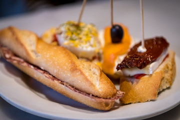 Isolated Tapas plate- Barcelona Spain