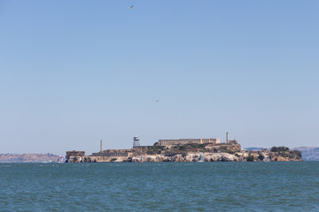 View on Alcatraz Island, Bay of San Francisco, USA