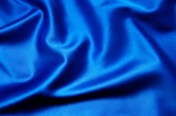 Smooth elegant blue silk can use as background