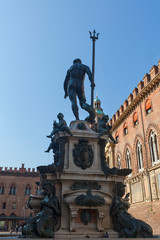 Fototapeta na wymiar statue of neptune in Bologna Italy