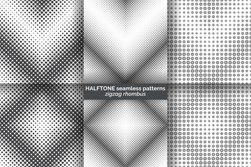 Set of halftone seamless patterns