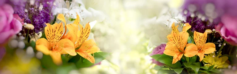 Fotobehang Beautiful flowers, bouquet of flowers © PhotoIris2021