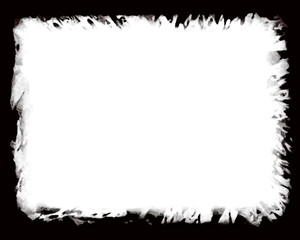 Abstract Decorative Black & White Edge. Type Text Inside, Use as Overlay or for Layer Mask	