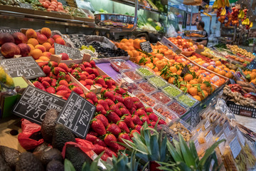 Fruit and Vegetable open market- Barcelona Spain