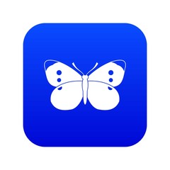 Butterfly icon digital blue for any design isolated on white vector illustration