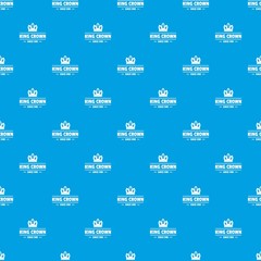 Classic king pattern vector seamless blue repeat for any use
