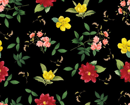 flower design seamless pattern for fabric textile geometric  background