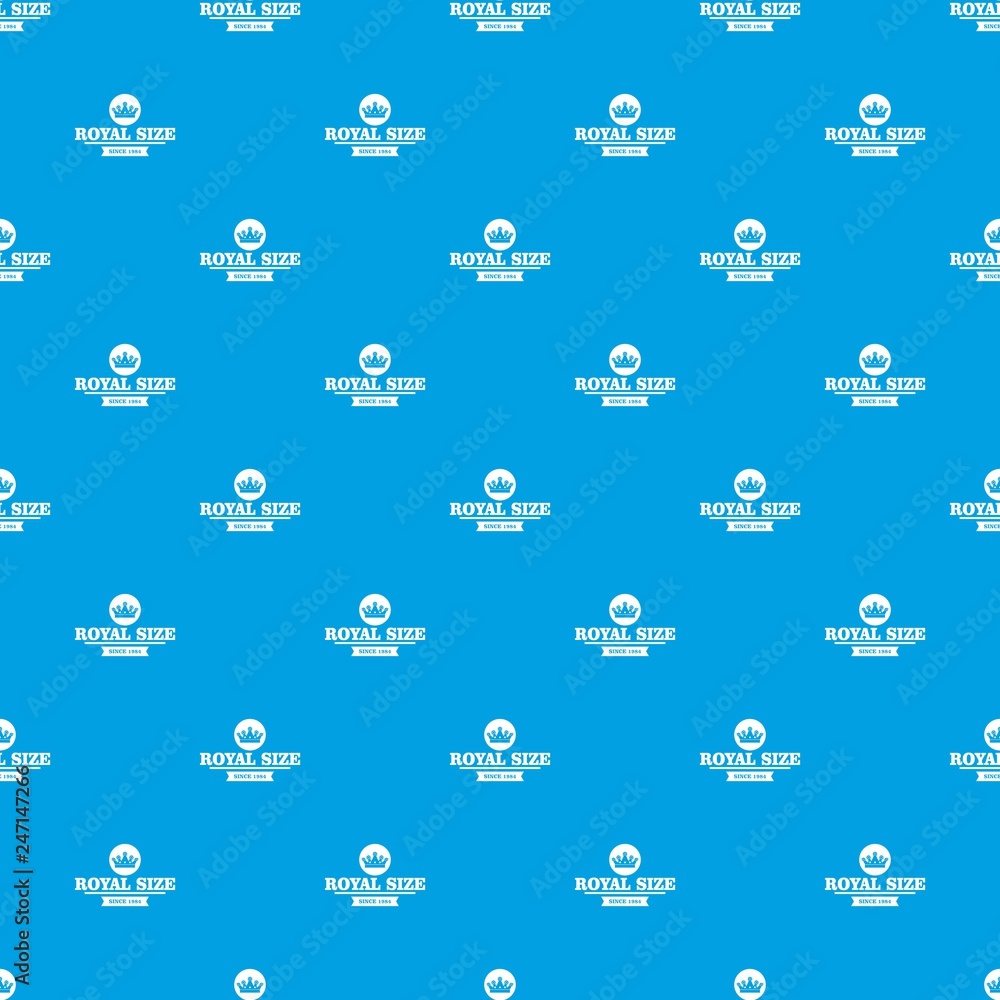 Poster monarch king pattern vector seamless blue repeat for any use