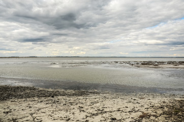 Obraz premium Landscape of dead salt lake. Altai, Russia