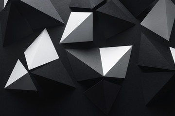 Geometric paper shapes, composition for abstract background