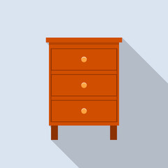 Classic drawer icon. Flat illustration of classic drawer vector icon for web design