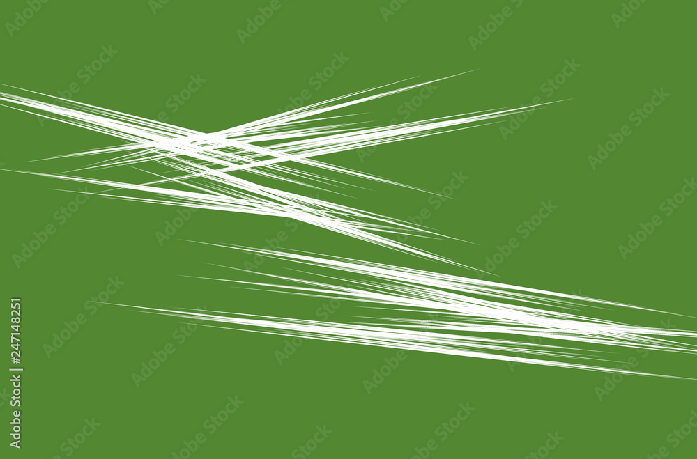 Poster white fractal pattern on green background. fantasy fractal texture. digital art. 3d rendering. compu