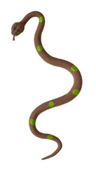 Fake snake toy, rubber animal for game.