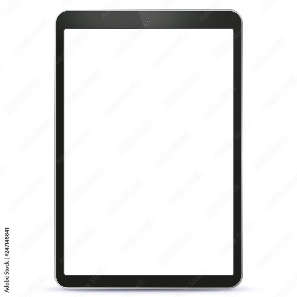 Canvas Prints black tablet computer with blank screen vector illustration