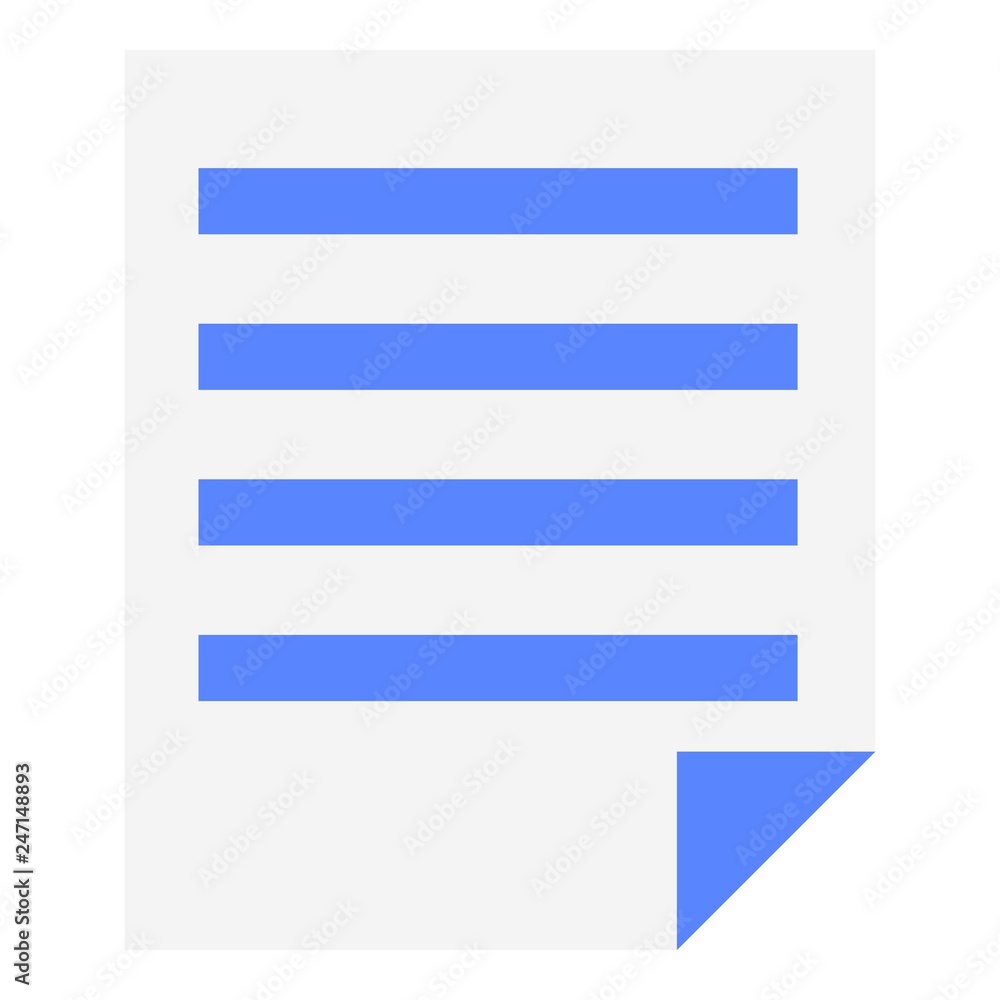 Poster document paper icon. flat illustration of document paper vector icon for web design