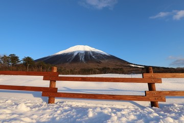 大山の雪景色