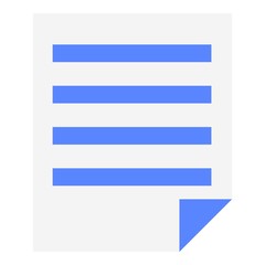 Document paper icon. Flat illustration of document paper vector icon for web design